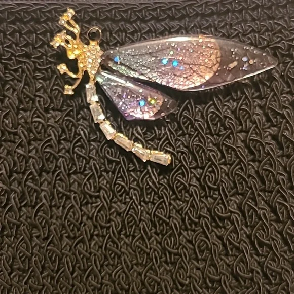 VINTAGE LIZ CLAIBORNE CROCHET BLACK EVENING BAG - Picture 3 of 4